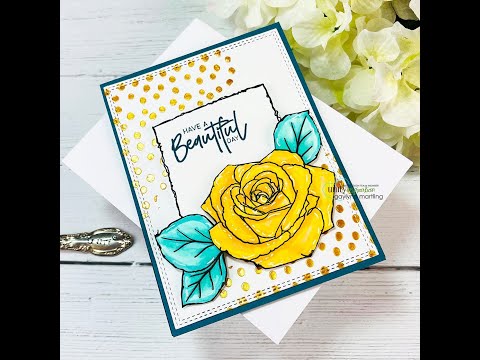 Unity Quick Tip: Yellow Rose with Stenciled Background