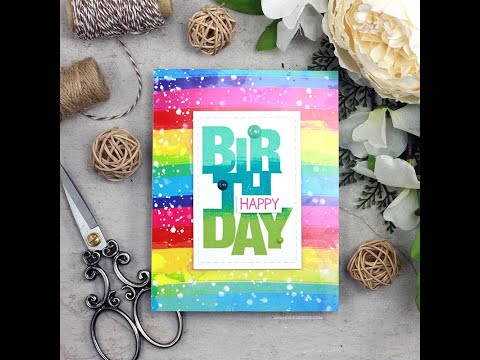 Unity Quick Tip: Rainbow Birthday Card with 3 Tone Stamping