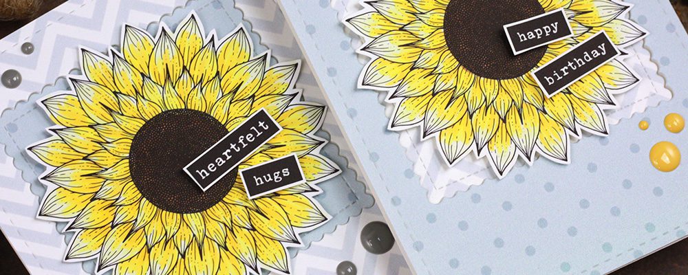 Two Cute and Easy Sunflower Wishes Cards