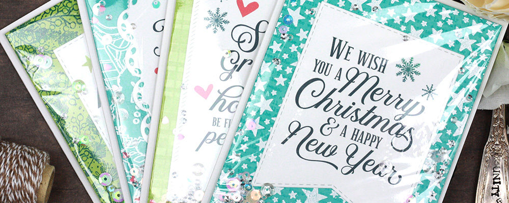 Holiday Infinity Shaker Cards | October 2021 Sentiment Kit