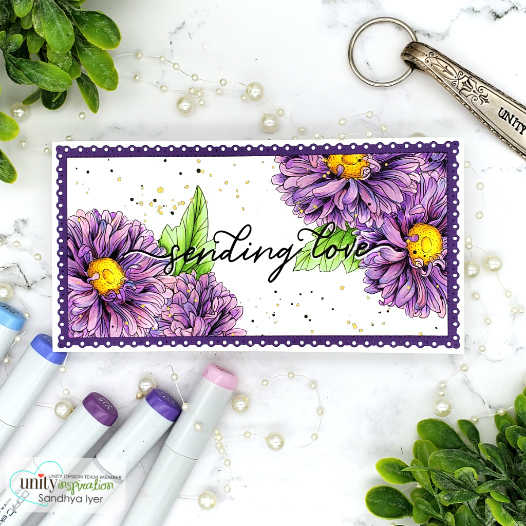 peaceful aster stamp