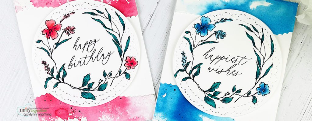 Using leftover watercolor pieces in card making ~ 2 cards