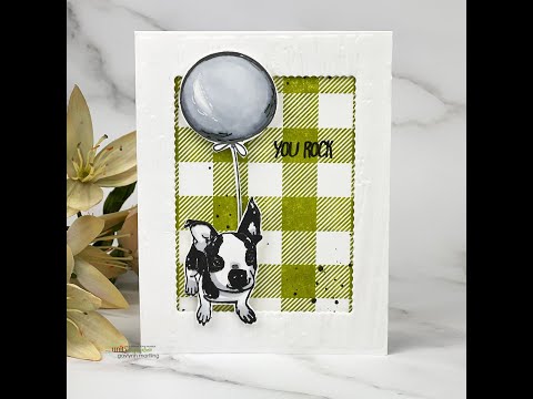 Unity Quick Tip: Cute Balloon Puppy Card with Dry Embossed Frame