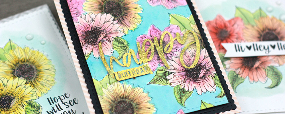 Watercoloring with Love You Dearly and Foiling Acetate Sentiments