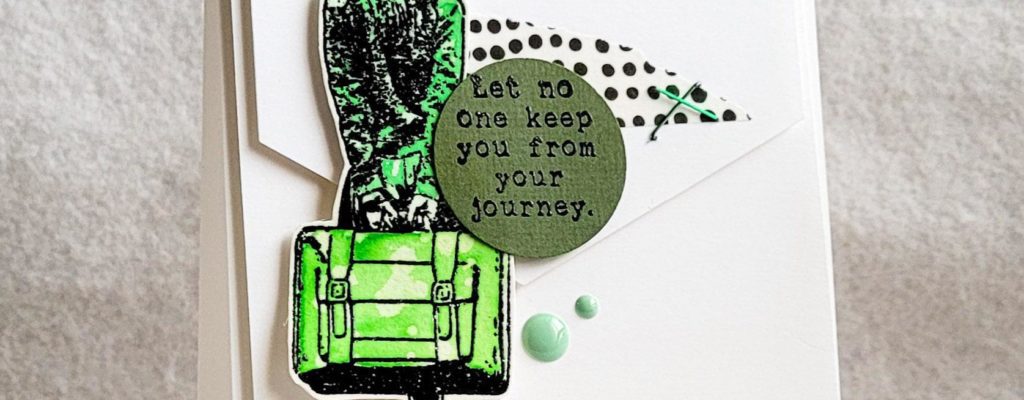 Let No One Keep You From Your Journey Card-May Black and White w/a Pop of Color Challenge