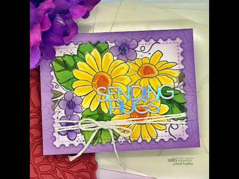 Unity Quick Tip: Daisy Layering Stenciled Card