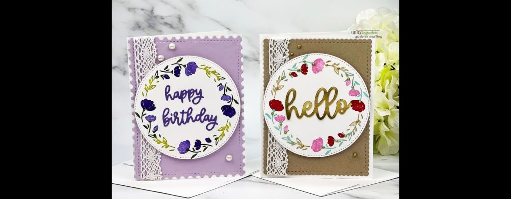 Unity Quick Tip: 2 Step Stamped Wreath Cards