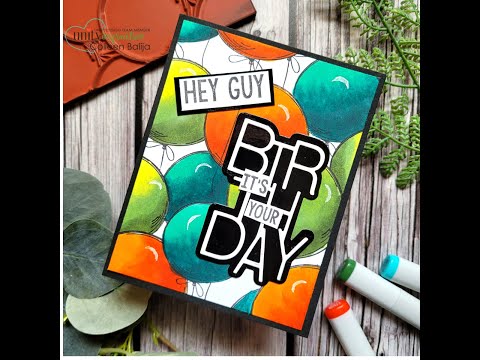 Unity Quick Tip: Masculine Birthday Card with Copic Coloring