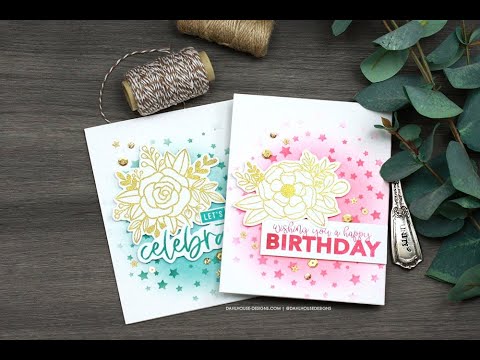 Unity Quick Tip: No-Heat Foiled Birthday Cards with Spotlight Stenciling