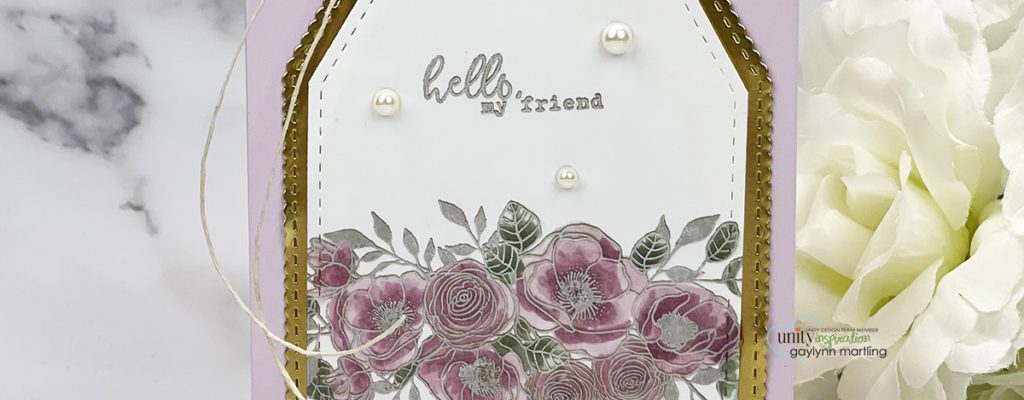 Soft stamping with florals tag card tutorial