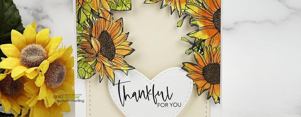 Sunflower card topper ~ Watercolor with dye ink pads
