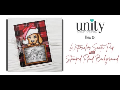 Unity Quick Tip: Watercolor Santa Pup + Buffalo Check Background