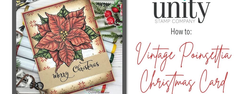 Unity Quick Tip: Vintage Poinsettia Christmas Card