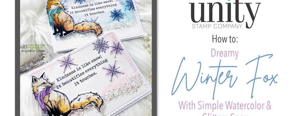 Unity Quick Tip: Simple Watercolor and Glittery Snow Winter Fox Card