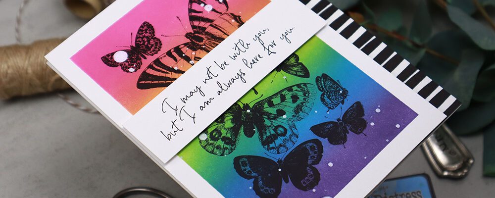 Rainbow Butterflies with the March Kit of the Month