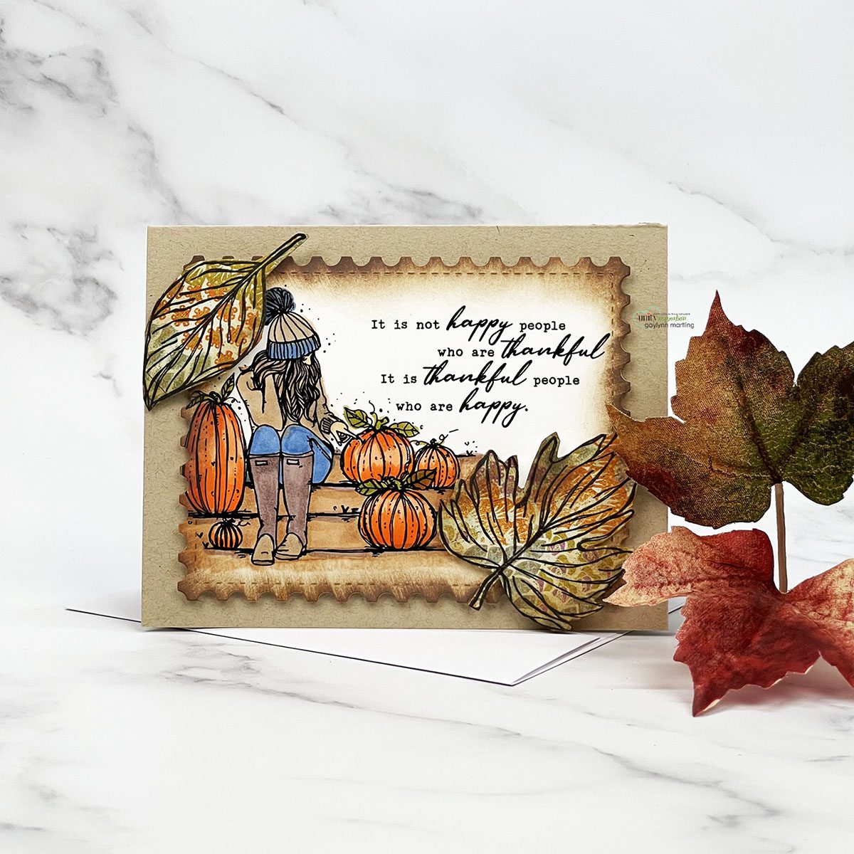 Autumn card embellishments + paper piecing - Unity Blog