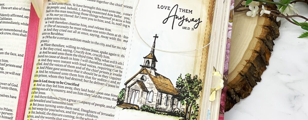 Bible journaling fun fold tag art ~ Luke 23 31